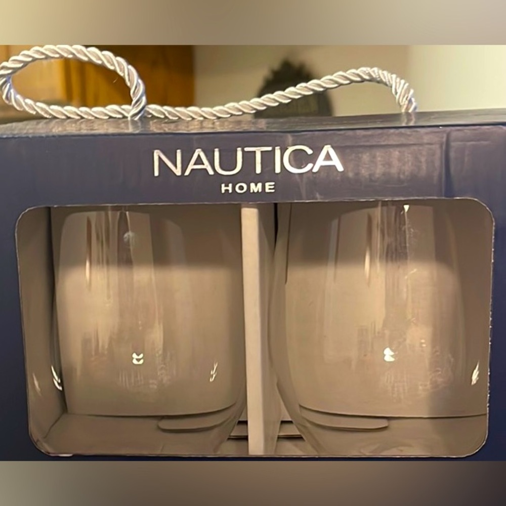 Nautica set stemless wine glasses